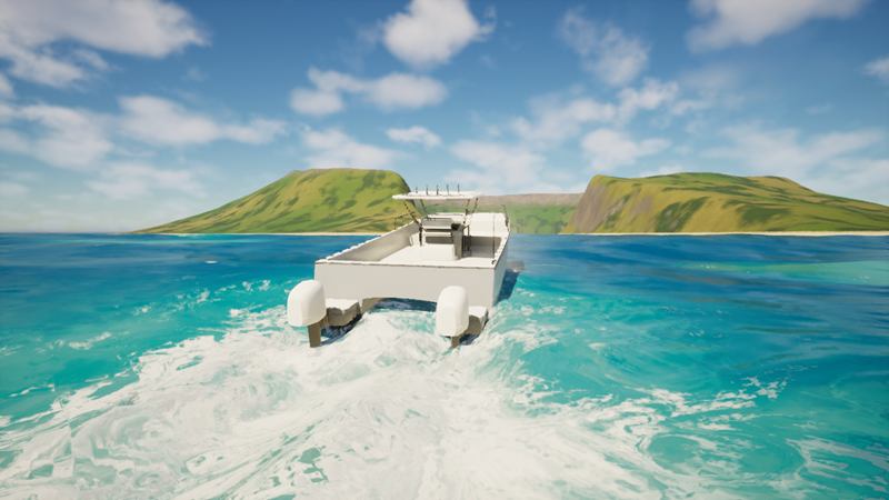 Twin hulls. Two hulls, two wakes