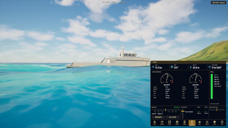 Engines. Revolutions, temperatures and fuel